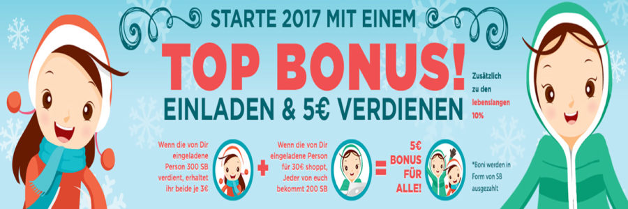 5€ Prämie für Einladungen!