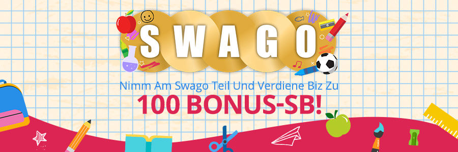 Verdiene bis zu 100 Bonus-SB mit dem Swagbucks Deutschland Shop Swago September2021