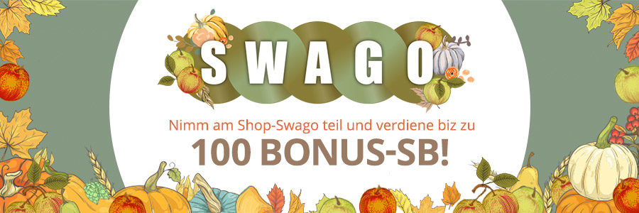 Verdiene bis zu 100 Bonus-SB mit dem Swagbucks Deutschland Shop Swago Oktober 2021